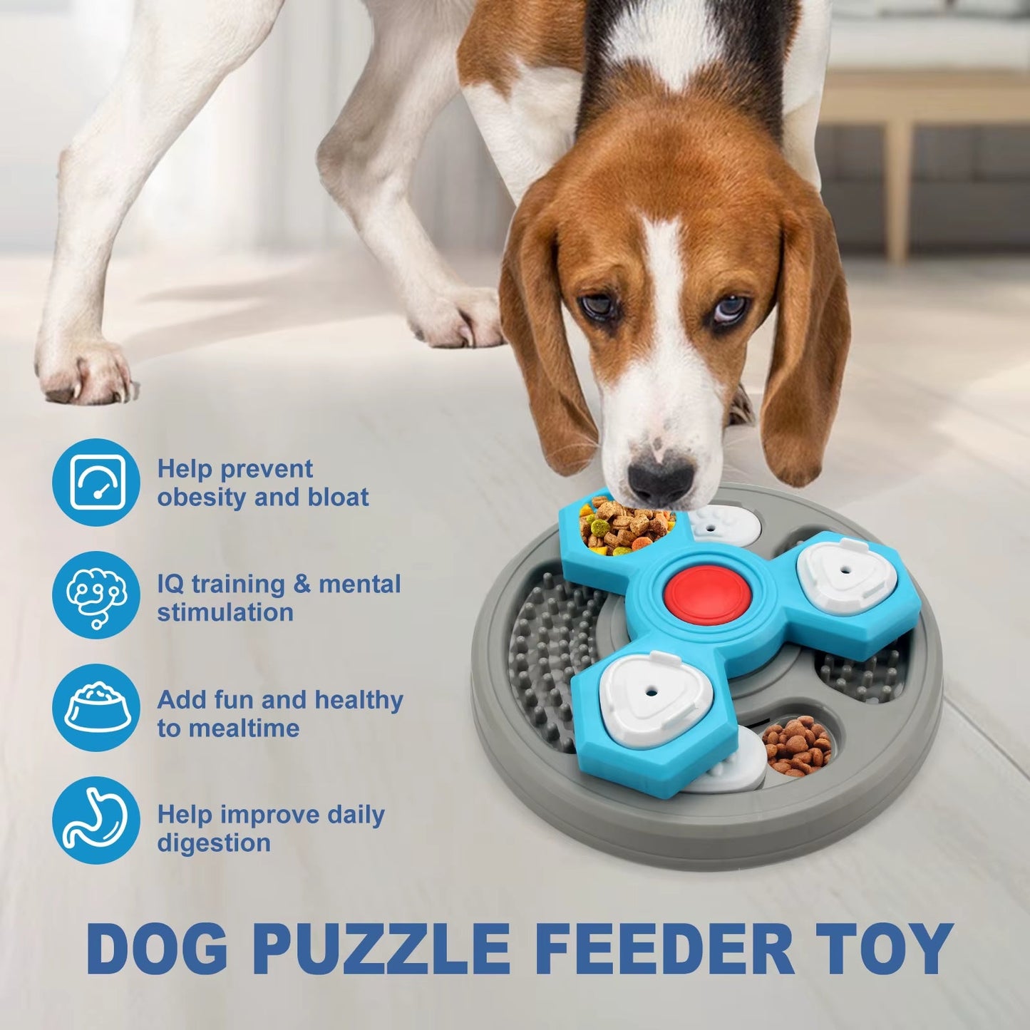 2-Layers Dog Puzzle Toys Slow Feeder Food Dispenser Interactive Increase Puppy IQ Anti-Choking Tableware Dog Licking Plates