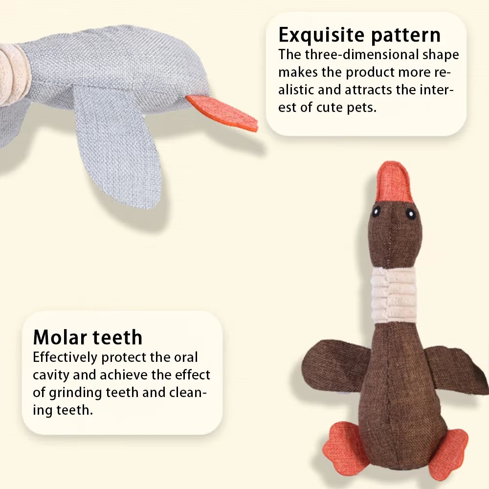 Plush Dog Toy Animals Shape Bite Resistant Squeaky Toys Dog Chew Toys for Small Large Dogs Puppy Pets Training Accessories