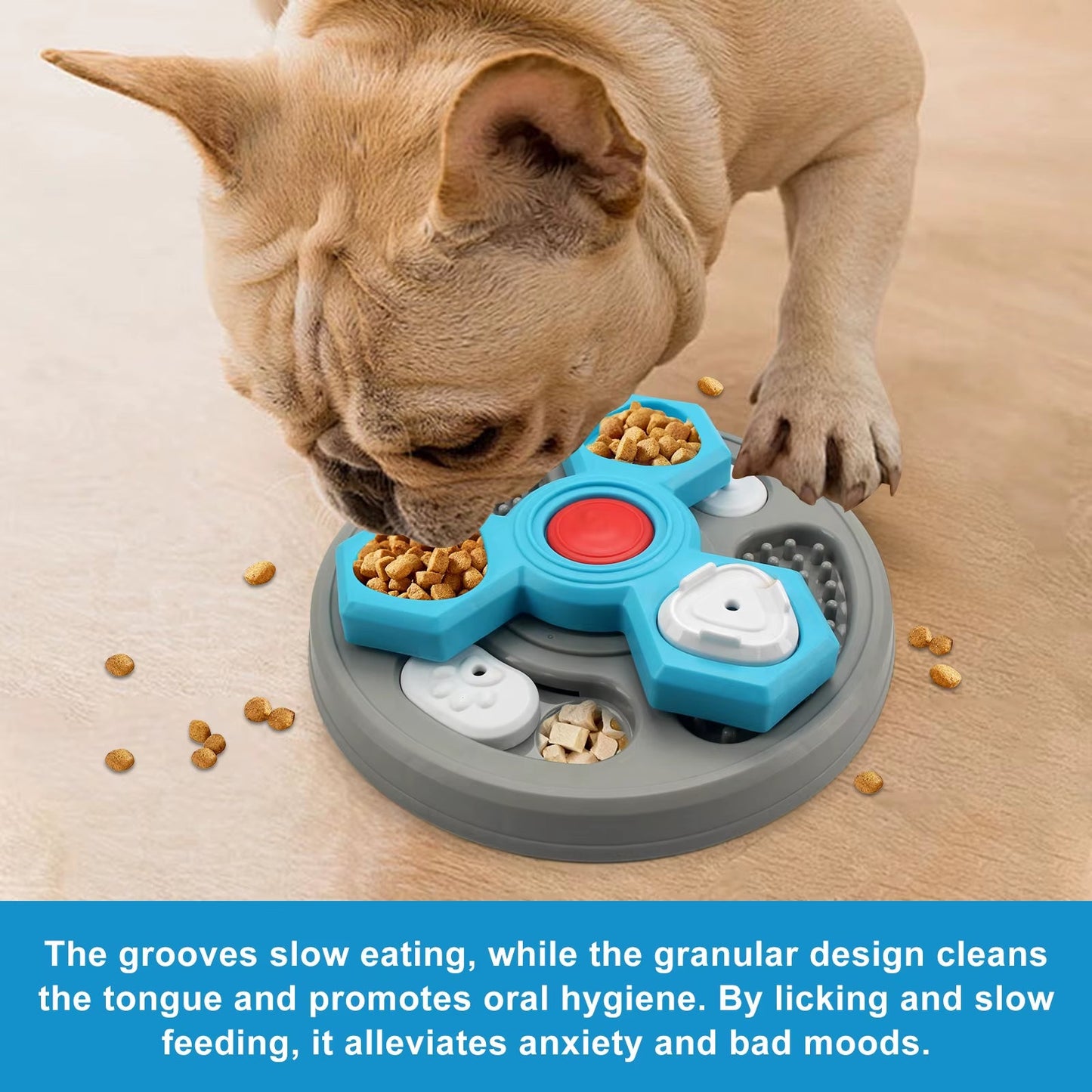 2-Layers Dog Puzzle Toys Slow Feeder Food Dispenser Interactive Increase Puppy IQ Anti-Choking Tableware Dog Licking Plates