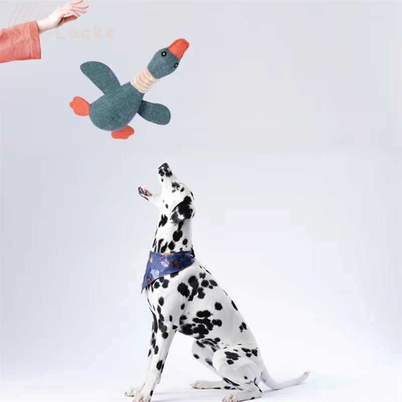 Plush Dog Toy Animals Shape Bite Resistant Squeaky Toys Dog Chew Toys for Small Large Dogs Puppy Pets Training Accessories