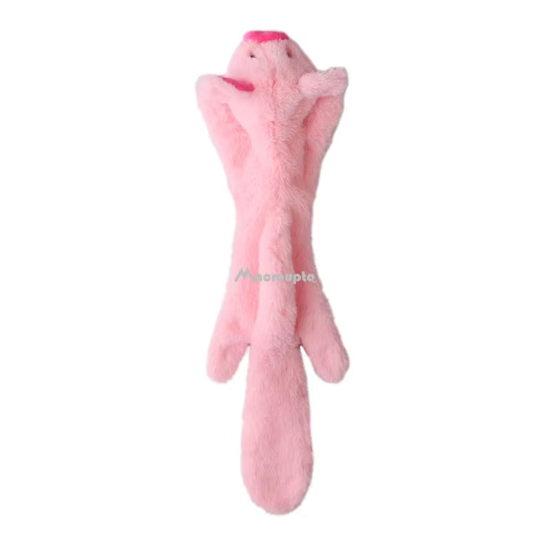 2022 New Cute Plush Toys Squeak Pet Wolf Rabbit Animal Plush Toy Dog Chew Squeaky Whistling Involved Squirrel Dog Toys