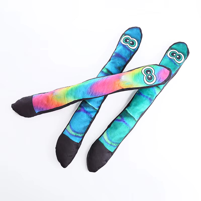 The New Plush Dog Toys Long Eye Snake Includes Bb Bark Paper Bite-Resistant Teething Pet Supplies
