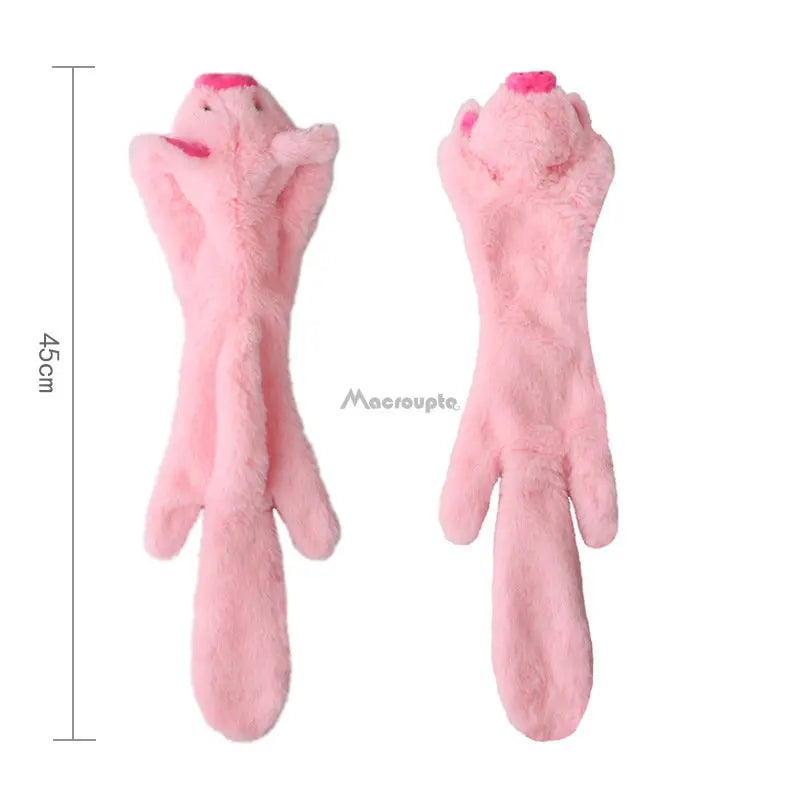2022 New Cute Plush Toys Squeak Pet Wolf Rabbit Animal Plush Toy Dog Chew Squeaky Whistling Involved Squirrel Dog Toys