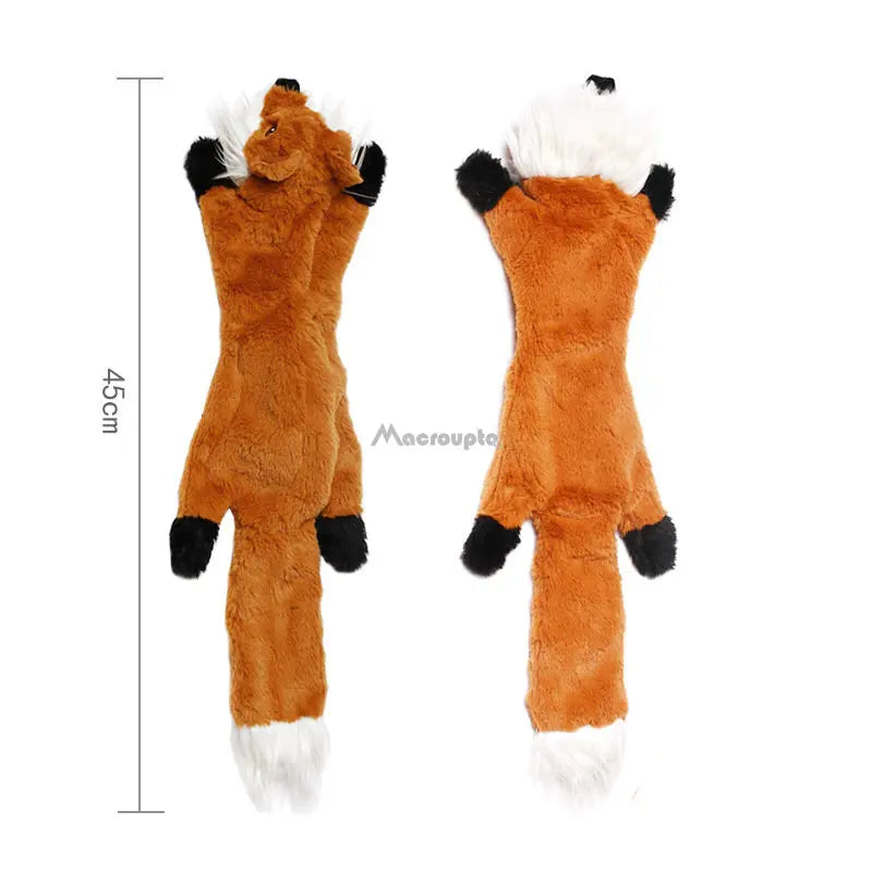 2022 New Cute Plush Toys Squeak Pet Wolf Rabbit Animal Plush Toy Dog Chew Squeaky Whistling Involved Squirrel Dog Toys