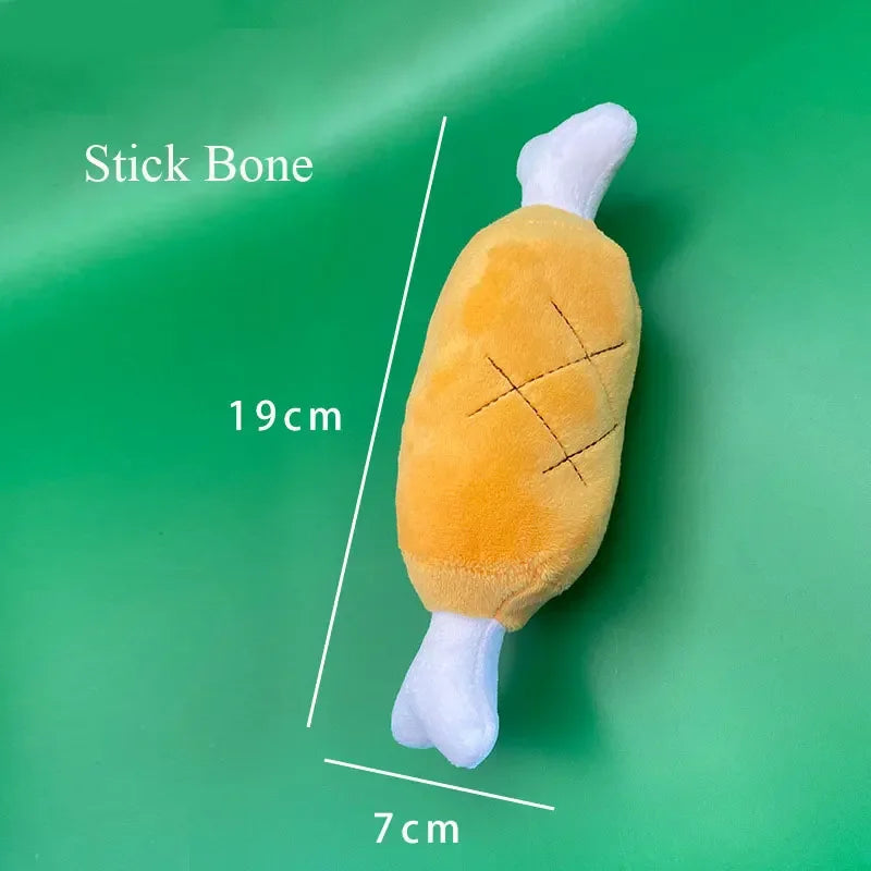 Plush Dog Toys Squeaky Dogs Accessories Pet Toy Soft Squeeze Sound Teeth Chew Bite Resistant Ice Cream Fries Humburger for Pet