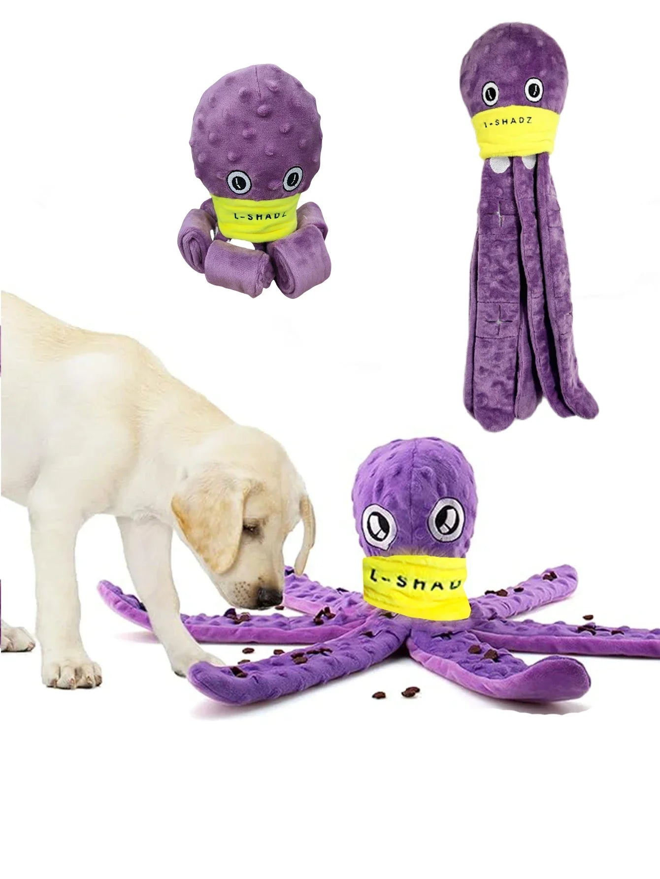 Dog Snuffle Toy Dog Plush Octopus Toys, Dog Puzzle Games Interactive Puppy Toys Chew Toys Slow Feeding Games