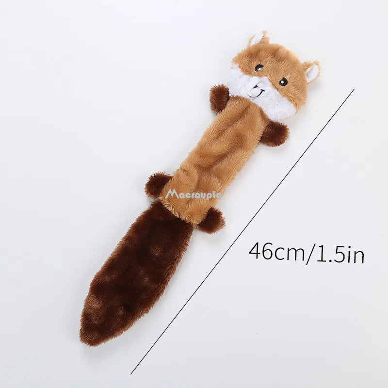 2022 New Cute Plush Toys Squeak Pet Wolf Rabbit Animal Plush Toy Dog Chew Squeaky Whistling Involved Squirrel Dog Toys