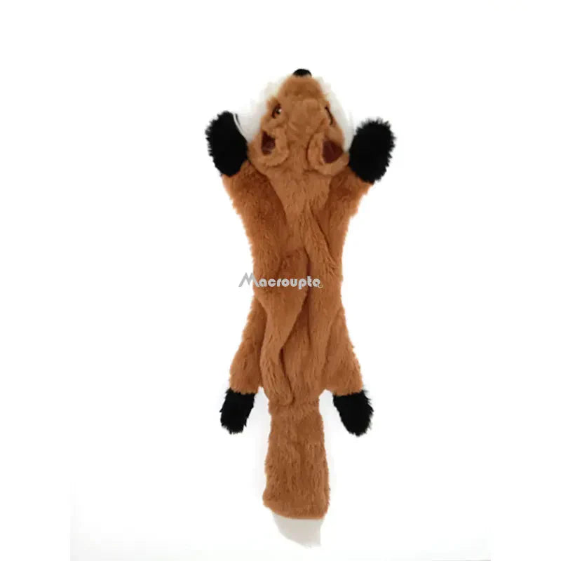 2022 New Cute Plush Toys Squeak Pet Wolf Rabbit Animal Plush Toy Dog Chew Squeaky Whistling Involved Squirrel Dog Toys