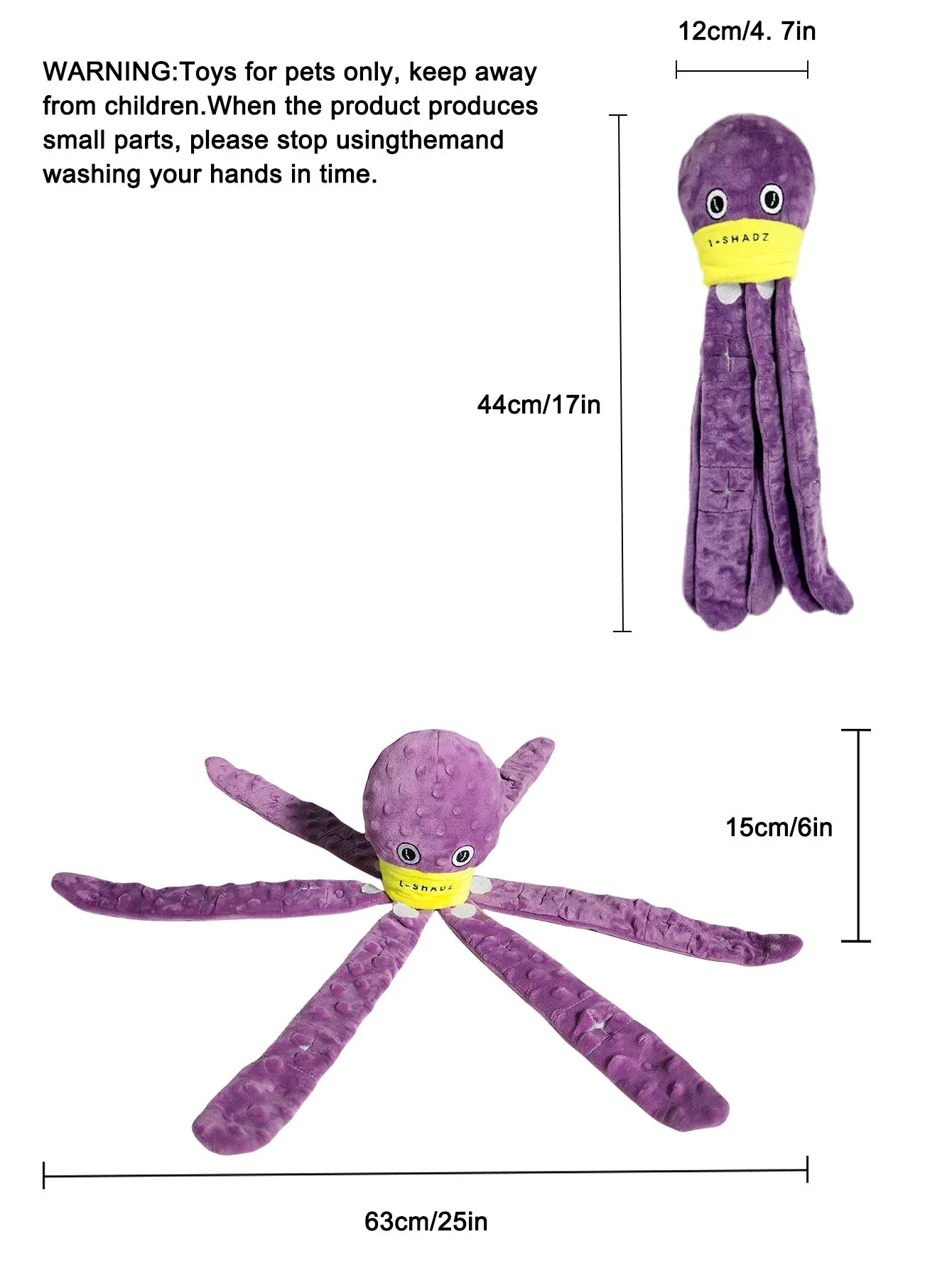 Dog Snuffle Toy Dog Plush Octopus Toys, Dog Puzzle Games Interactive Puppy Toys Chew Toys Slow Feeding Games