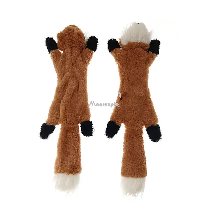 2022 New Cute Plush Toys Squeak Pet Wolf Rabbit Animal Plush Toy Dog Chew Squeaky Whistling Involved Squirrel Dog Toys