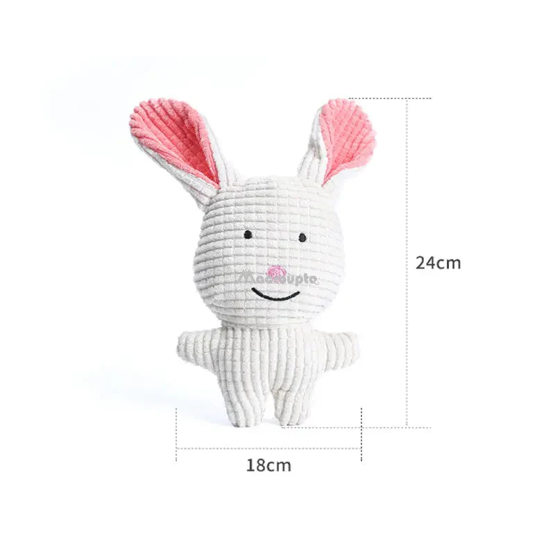 2022 New Cute Plush Toys Squeak Pet Wolf Rabbit Animal Plush Toy Dog Chew Squeaky Whistling Involved Squirrel Dog Toys