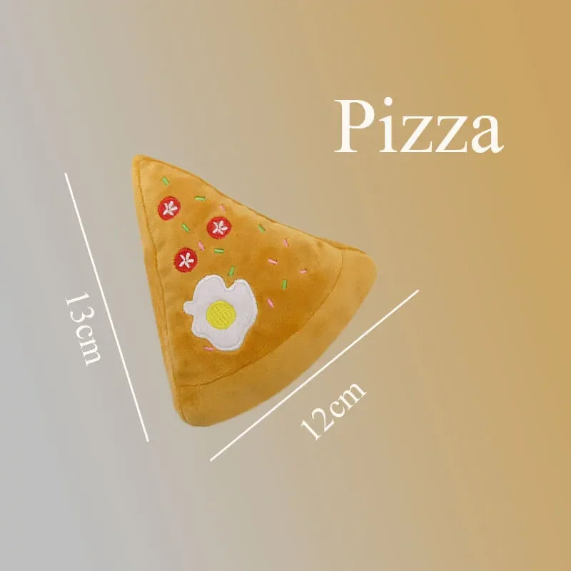 Plush Dog Toys Squeaky Dogs Accessories Pet Toy Soft Squeeze Sound Teeth Chew Bite Resistant Ice Cream Fries Humburger for Pet