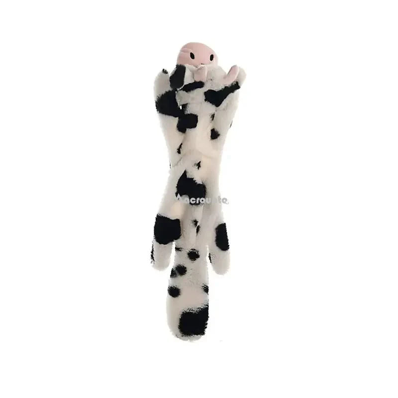 2022 New Cute Plush Toys Squeak Pet Wolf Rabbit Animal Plush Toy Dog Chew Squeaky Whistling Involved Squirrel Dog Toys