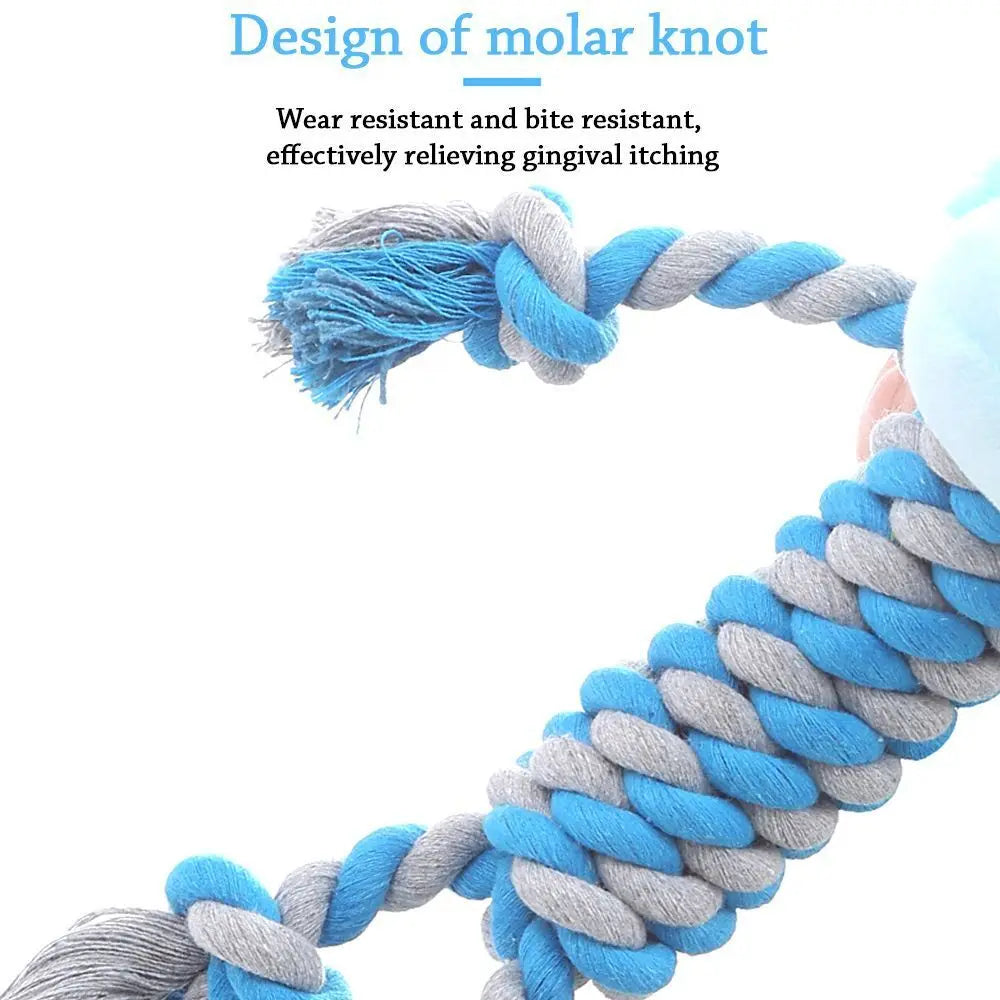Pet Dog Squeaky Toy for Small Meduim Dogs Soft Plush Chew Stuffed Animal Shape Bite Resistant Dog Cotton Rope Toys Pets Supplies