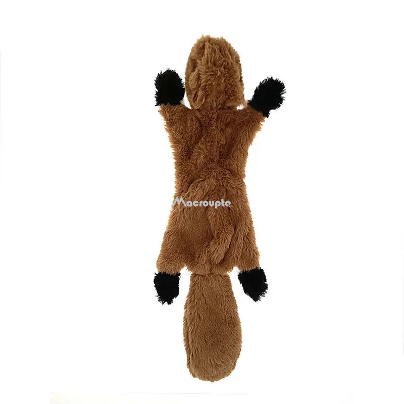 2022 New Cute Plush Toys Squeak Pet Wolf Rabbit Animal Plush Toy Dog Chew Squeaky Whistling Involved Squirrel Dog Toys