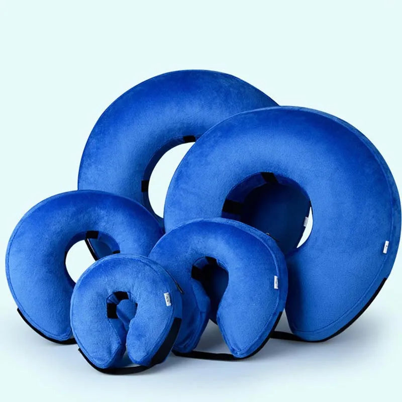 Inflatable Dog Collar Anti-Bite Injury Elizabethan Collar for Small Medium Dogs Cats Adjustable Pet Recovery Collar Accessories