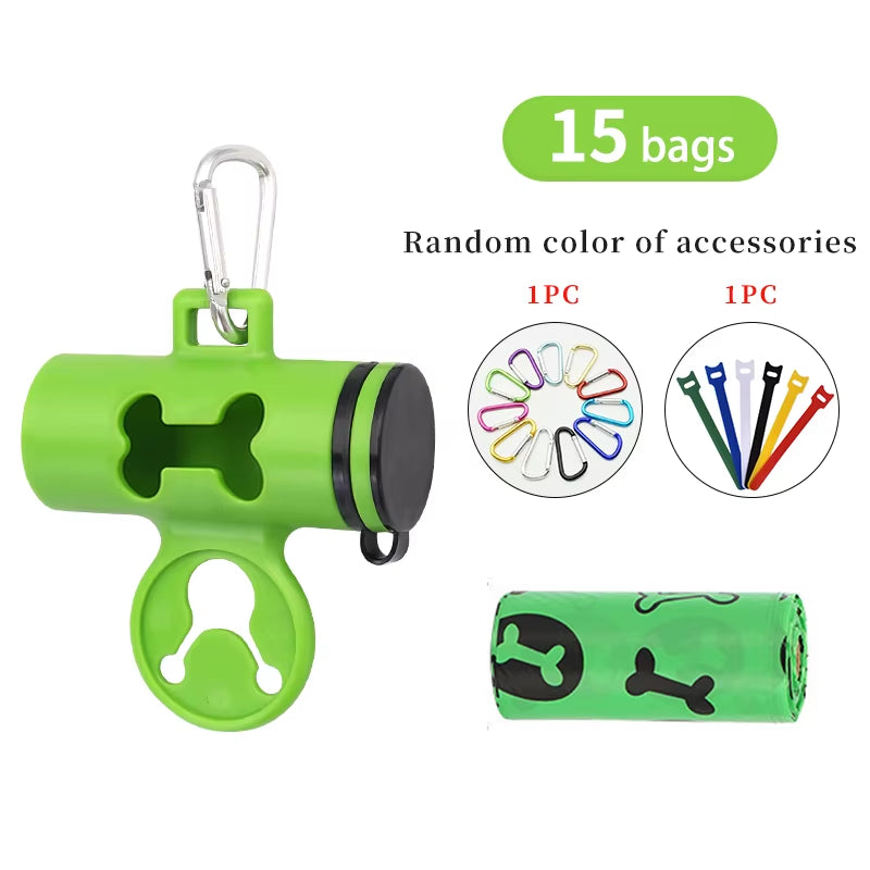 1 Roll 15 Bags Pet Dog Poop Bags Dispenser Collector Garbage Bag Puppy Cat Pooper Scooper Bag Outdoor Clean Pets Supplies