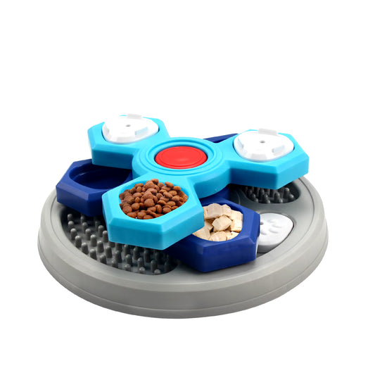 2-Layers Dog Puzzle Toys Slow Feeder Food Dispenser Interactive Increase Puppy IQ Anti-Choking Tableware Dog Licking Plates