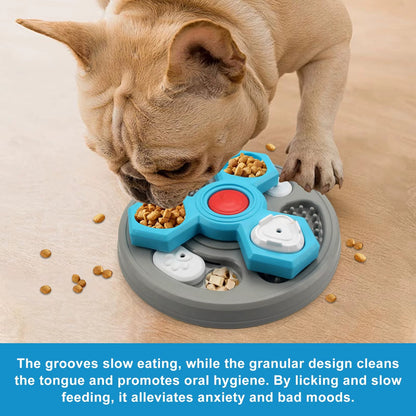 2-Layers Dog Puzzle Toys Slow Feeder Food Dispenser Interactive Increase Puppy IQ Anti-Choking Tableware Dog Licking Plates