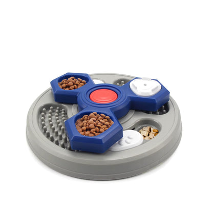 2-Layers Dog Puzzle Toys Slow Feeder Food Dispenser Interactive Increase Puppy IQ Anti-Choking Tableware Dog Licking Plates