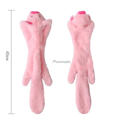 2022 New Cute Plush Toys Squeak Pet Wolf Rabbit Animal Plush Toy Dog Chew Squeaky Whistling Involved Squirrel Dog Toys