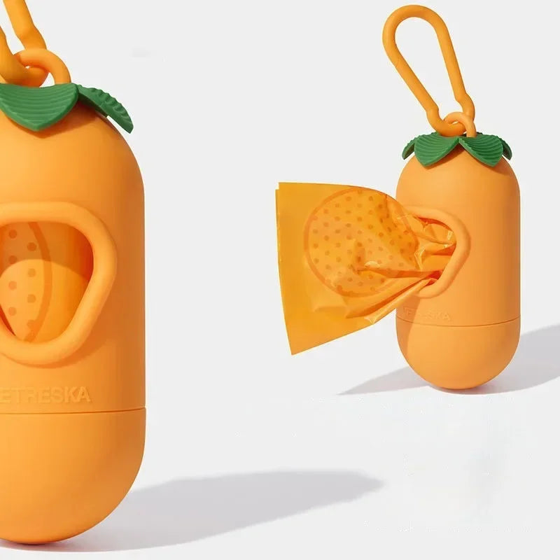 Orange Flavor Dogs Poo Bags Portable Dog Walking Bag with Fragrance Outdoors Degradable Garbage Bags Pet Supplies Accessories