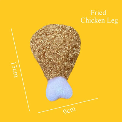 Plush Dog Toys Squeaky Dogs Accessories Pet Toy Soft Squeeze Sound Teeth Chew Bite Resistant Ice Cream Fries Humburger for Pet