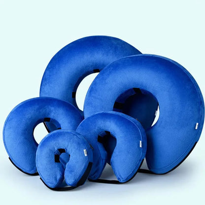 Inflatable Dog Collar Anti-Bite Injury Elizabethan Collar for Small Medium Dogs Cats Adjustable Pet Recovery Collar Accessories