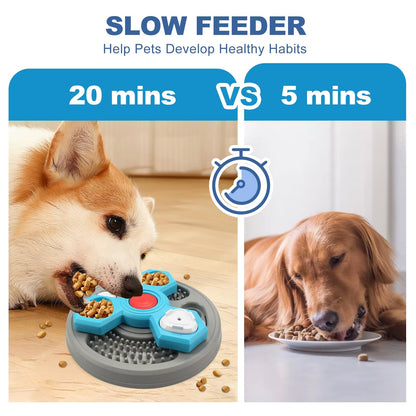2-Layers Dog Puzzle Toys Slow Feeder Food Dispenser Interactive Increase Puppy IQ Anti-Choking Tableware Dog Licking Plates